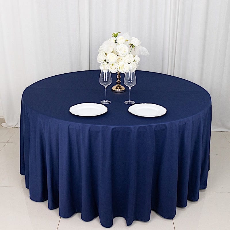 120" Scuba Polyester Round Tablecloth Wedding Table Linens