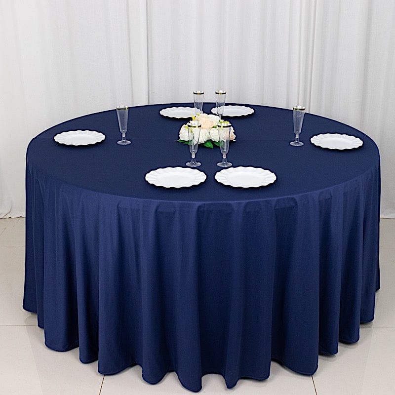 120" Scuba Polyester Round Tablecloth Wedding Table Linens