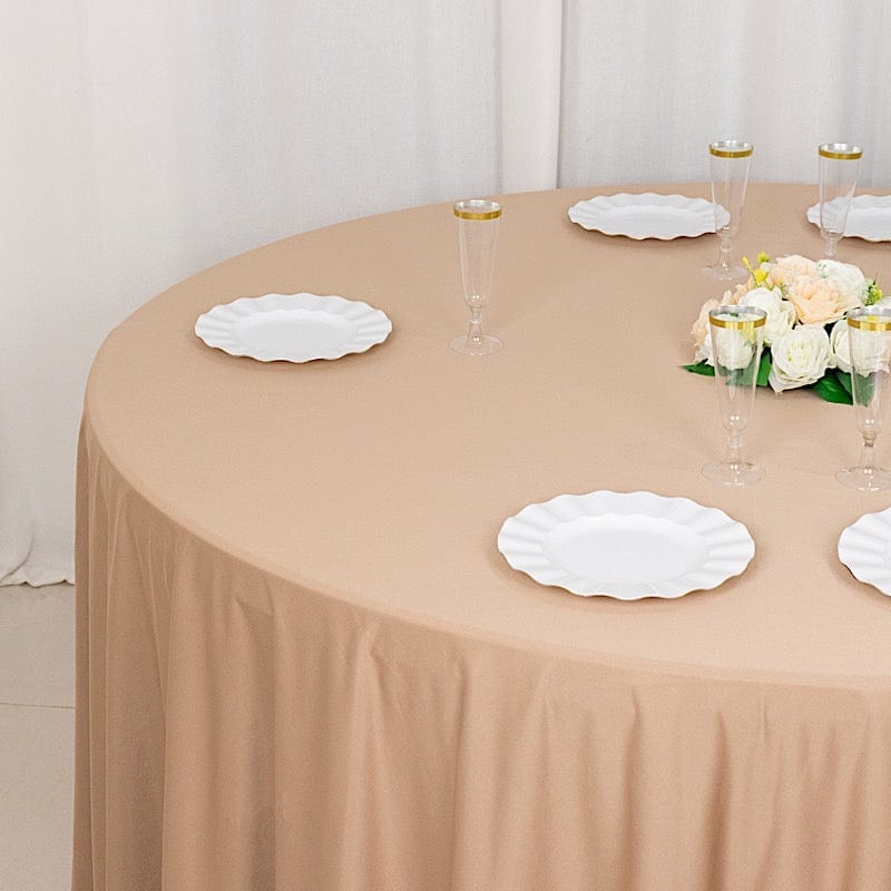 120" Scuba Polyester Round Tablecloth Wedding Table Linens