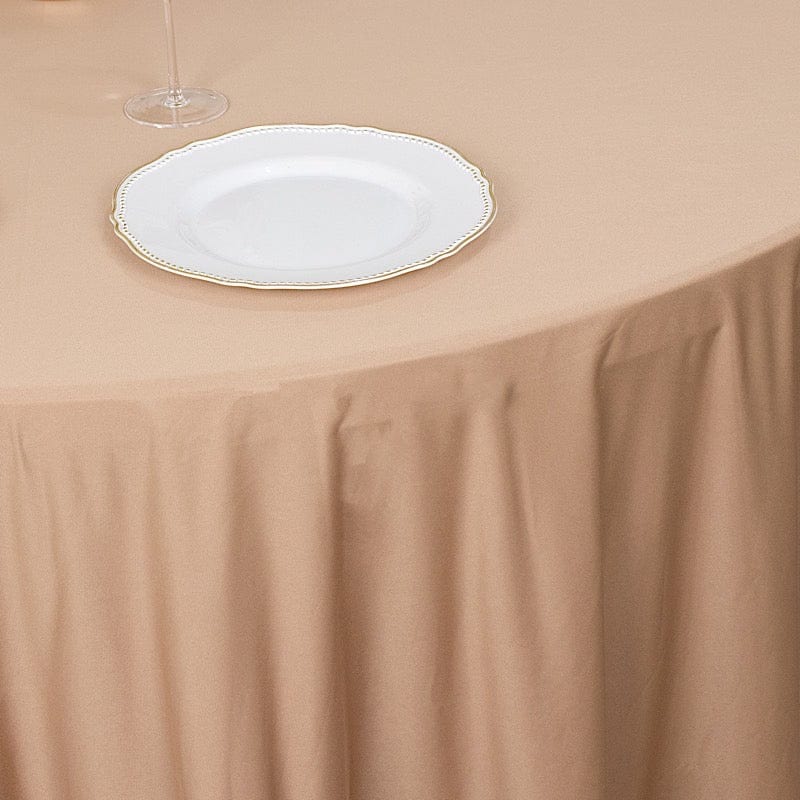 120" Scuba Polyester Round Tablecloth Wedding Table Linens