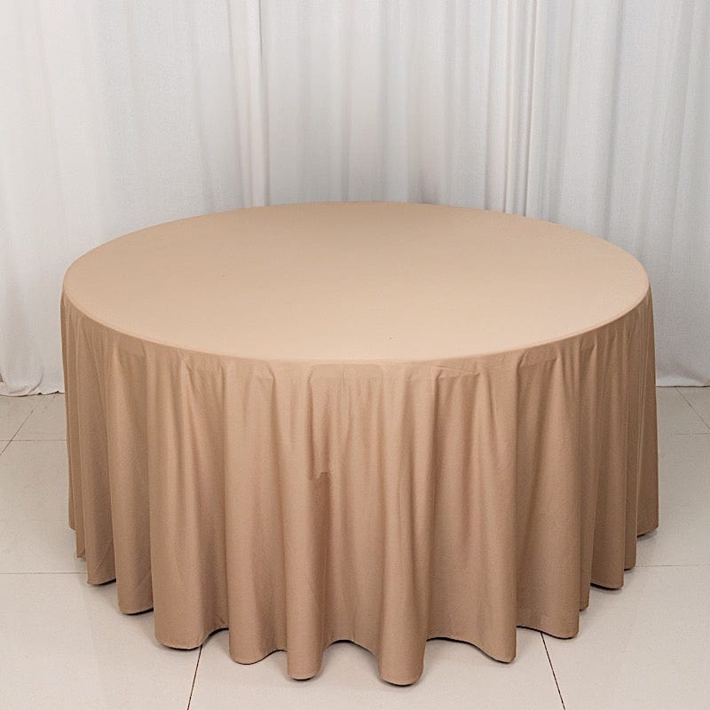 120" Scuba Polyester Round Tablecloth Wedding Table Linens