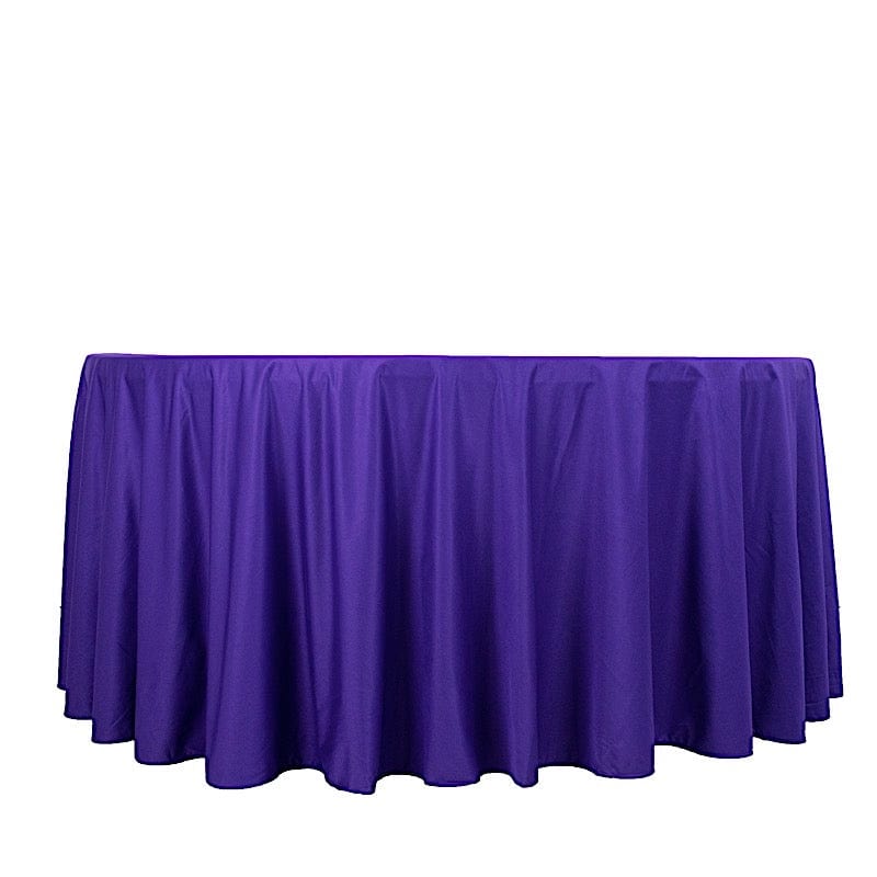 120" Scuba Polyester Round Tablecloth Wedding Table Linens