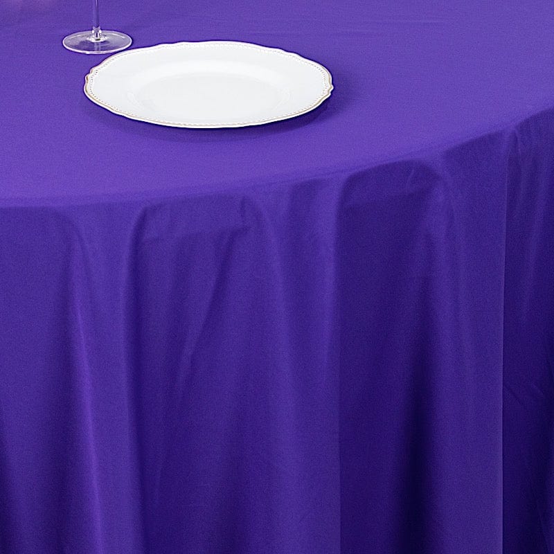 120" Scuba Polyester Round Tablecloth Wedding Table Linens