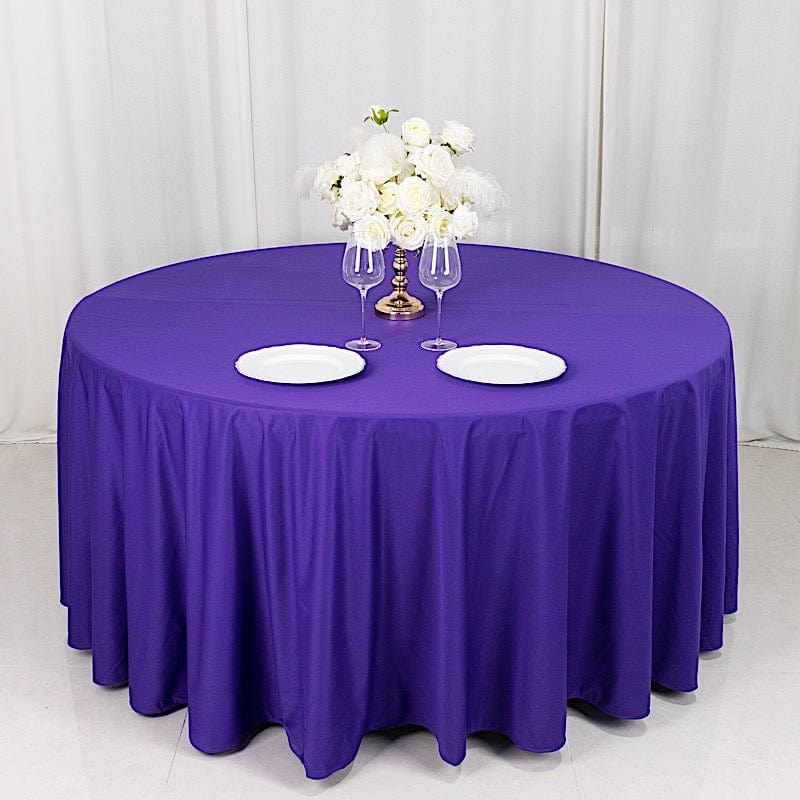 120" Scuba Polyester Round Tablecloth Wedding Table Linens