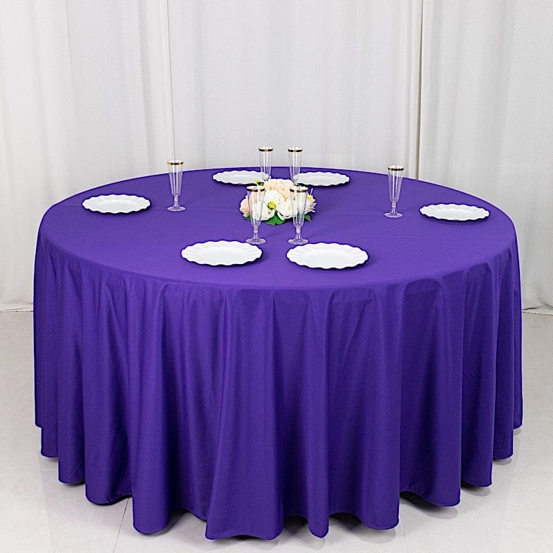 120" Scuba Polyester Round Tablecloth Wedding Table Linens