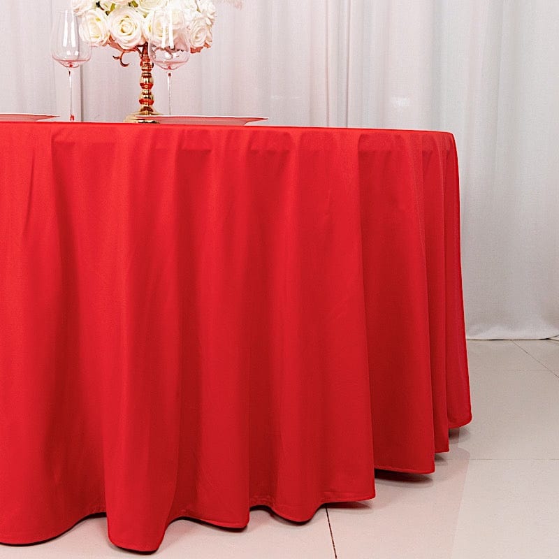 120" Scuba Polyester Round Tablecloth Wedding Table Linens