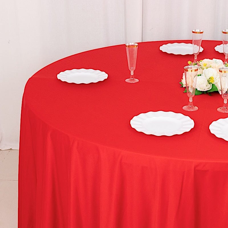 120" Scuba Polyester Round Tablecloth Wedding Table Linens