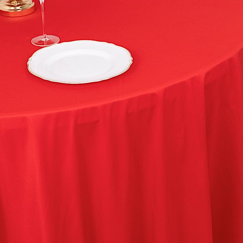 120" Scuba Polyester Round Tablecloth Wedding Table Linens
