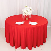 120" Scuba Polyester Round Tablecloth Wedding Table Linens