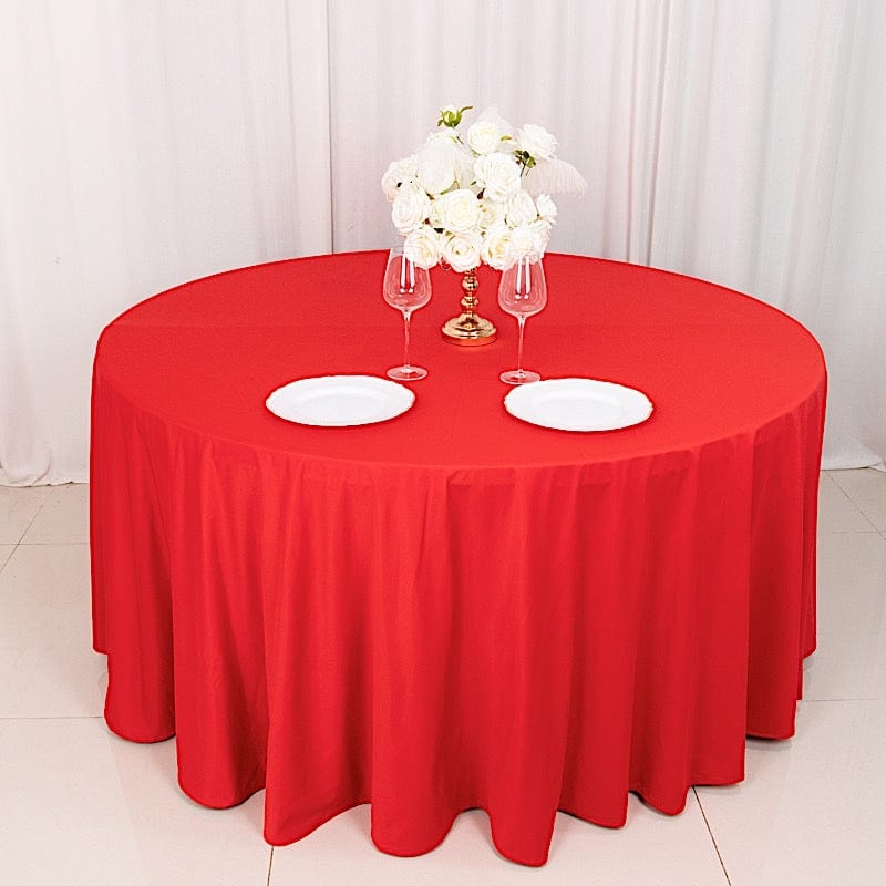 120" Scuba Polyester Round Tablecloth Wedding Table Linens