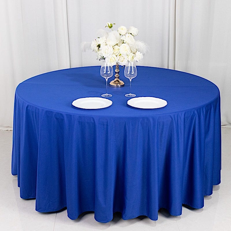 120" Scuba Polyester Round Tablecloth Wedding Table Linens