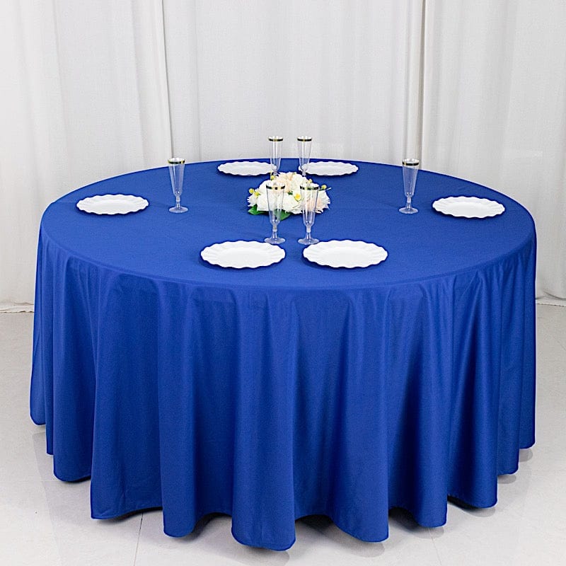 120" Scuba Polyester Round Tablecloth Wedding Table Linens