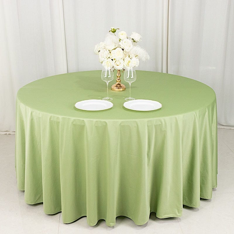 120" Scuba Polyester Round Tablecloth Wedding Table Linens