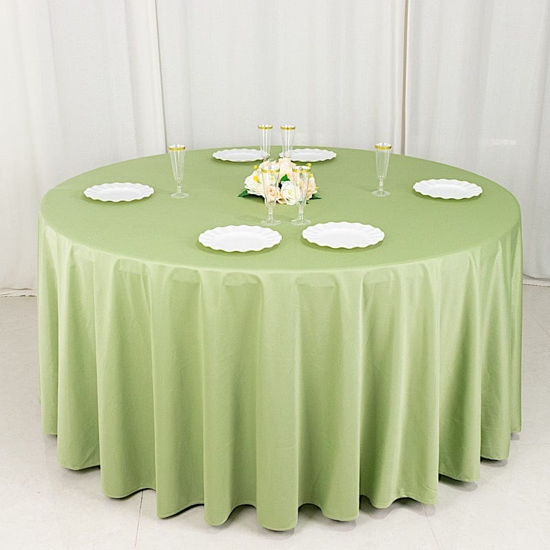 120" Scuba Polyester Round Tablecloth Wedding Table Linens