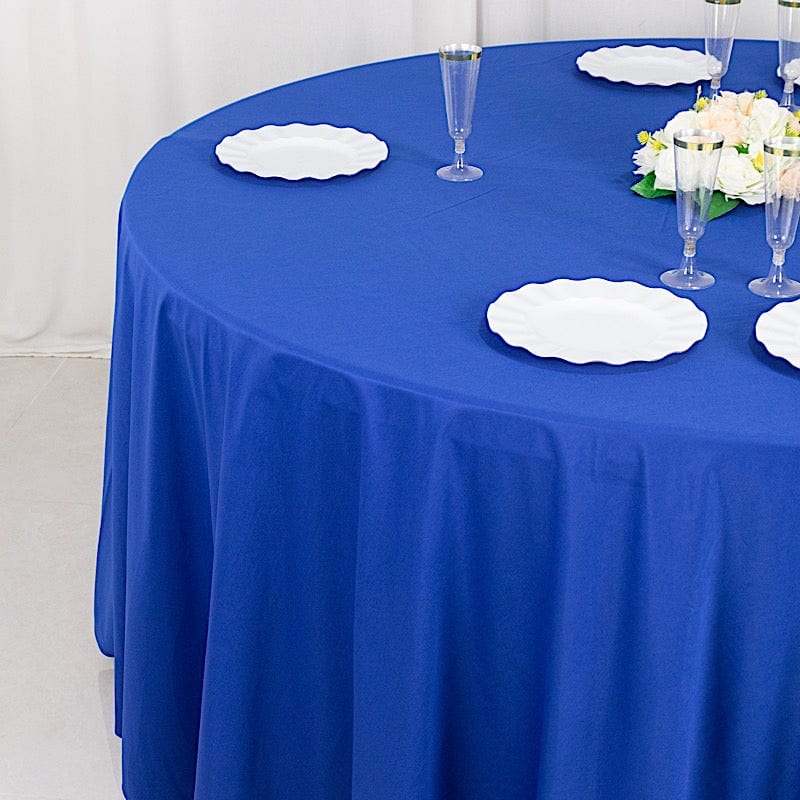 120" Scuba Polyester Round Tablecloth Wedding Table Linens