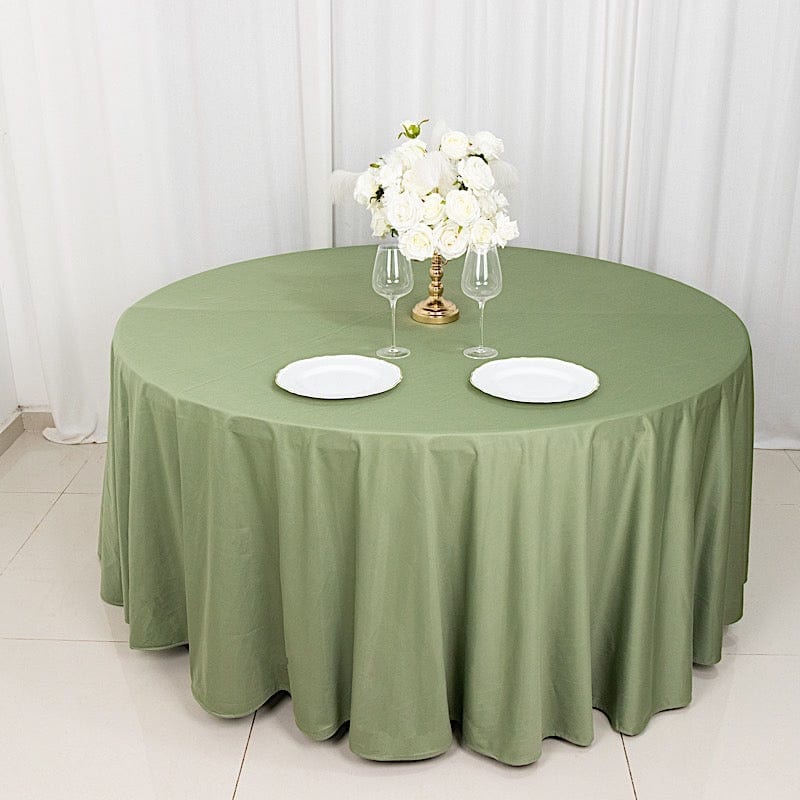 120" Scuba Polyester Round Tablecloth Wedding Table Linens
