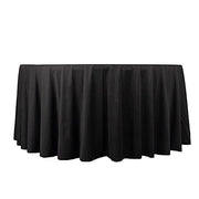 120" Scuba Polyester Round Tablecloth Wedding Table Linens TAB_SCUBA_120_BLK