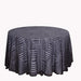 120" Tulle Round Tablecloth with Sequins and Geometric Pattern TAB_02G_120_BLK