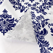 120" Velvet Damask Flocking Taffeta Round Tablecloth