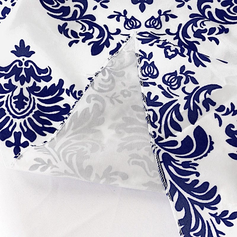 120" Velvet Damask Flocking Taffeta Round Tablecloth