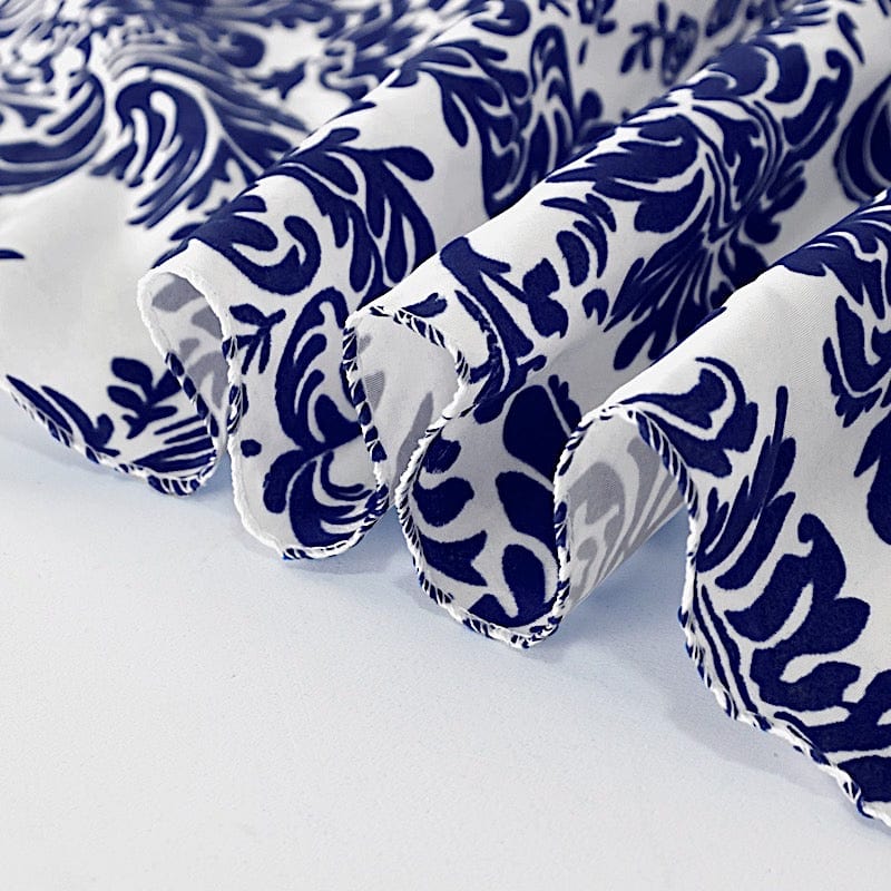 120" Velvet Damask Flocking Taffeta Round Tablecloth