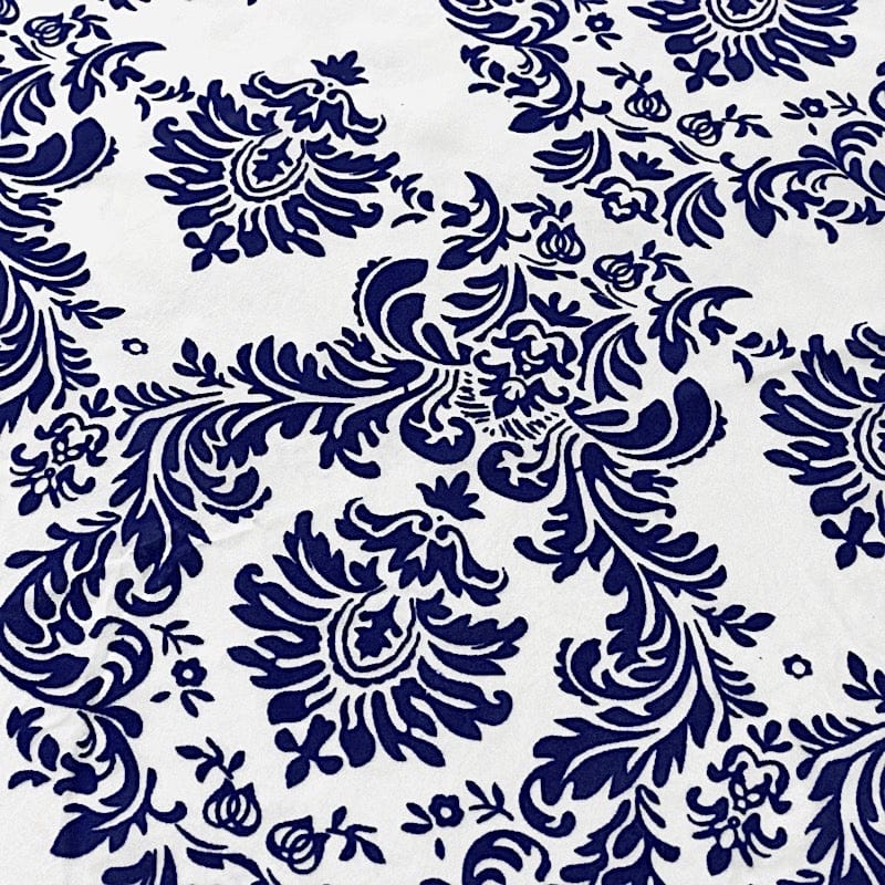 120" Velvet Damask Flocking Taffeta Round Tablecloth
