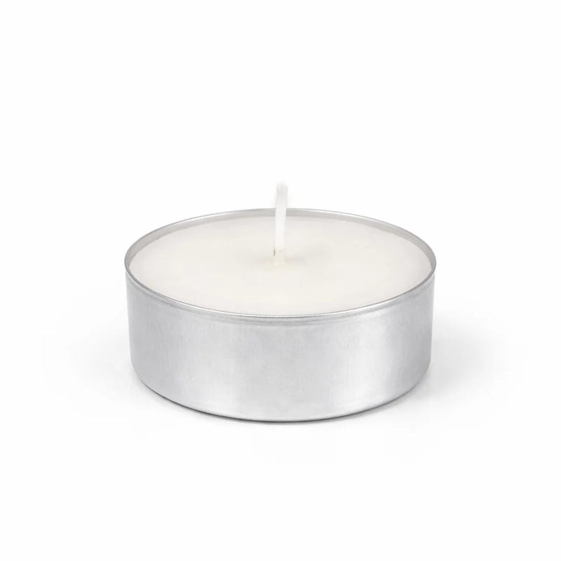 125 Tealight Unscented Candles with Metal Cups - White CAND_TL003_WHT