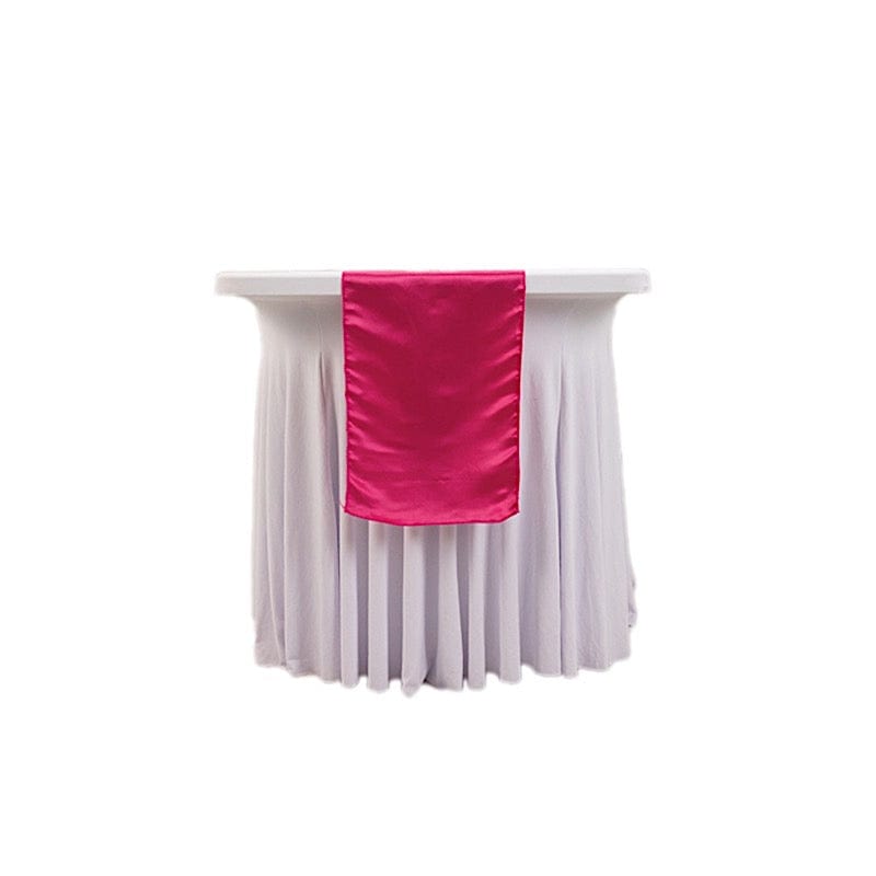 12x108" Lamour Satin Table Runner RUN_LAMR_FUSH