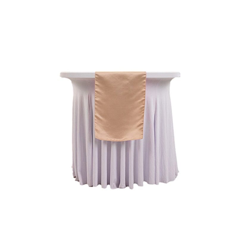 12x108" Lamour Satin Table Runner RUN_LAMR_NUDE
