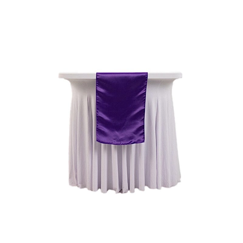 12x108" Lamour Satin Table Runner RUN_LAMR_PURP