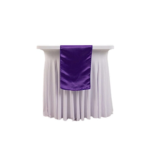 12x108" Lamour Satin Table Runner RUN_LAMR_PURP