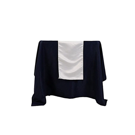 12x108" Lamour Satin Table Runner RUN_LAMR_WHT
