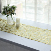 12x108" Leaf Vine Embroidered Sequin Table Runner