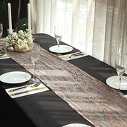 12x108" Leaf Vine Embroidered Sequin Table Runner
