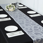 12x108" Leaf Vine Embroidered Sequin Table Runner