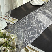 12x108" Leaf Vine Embroidered Sequin Table Runner