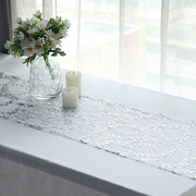 12x108" Leaf Vine Embroidered Sequin Table Runner
