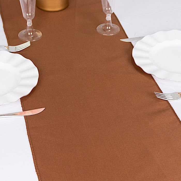 12x108" Polyester Table Top Runner Wedding Decorations RUN_POLY_BRN