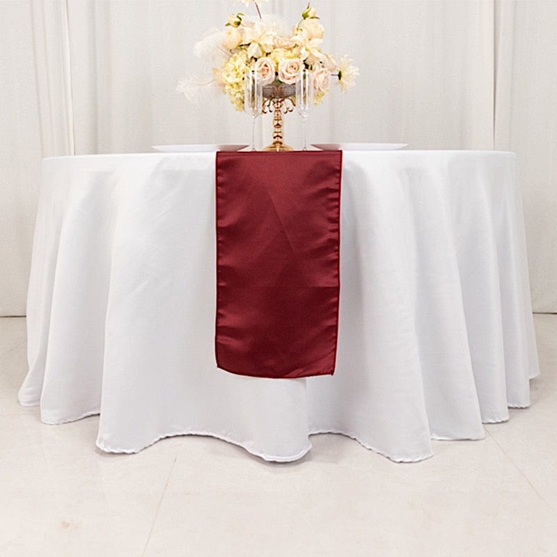12x108" Satin Table Runner Lustrous Wedding Decorations