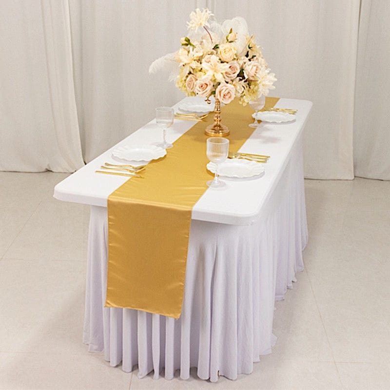 12x108" Satin Table Runner Lustrous Wedding Decorations