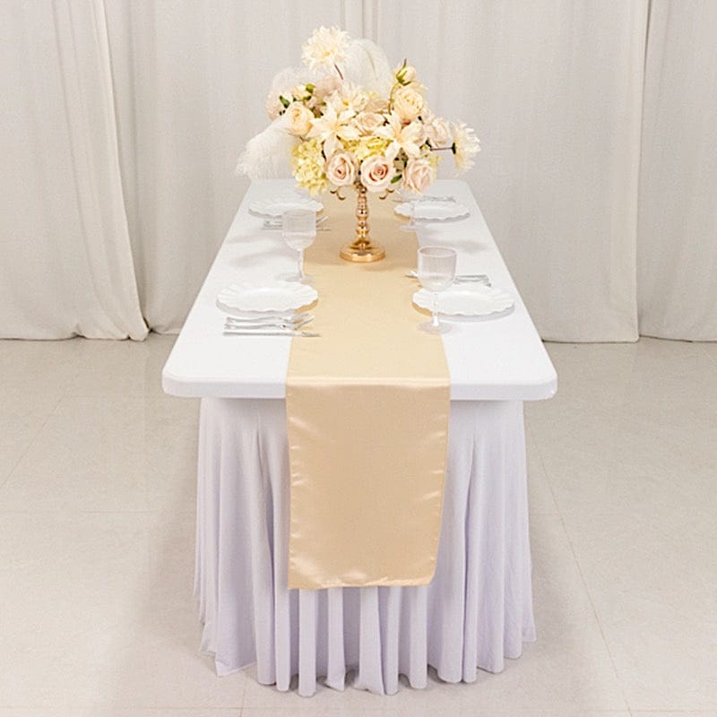 12x108" Satin Table Runner Lustrous Wedding Decorations