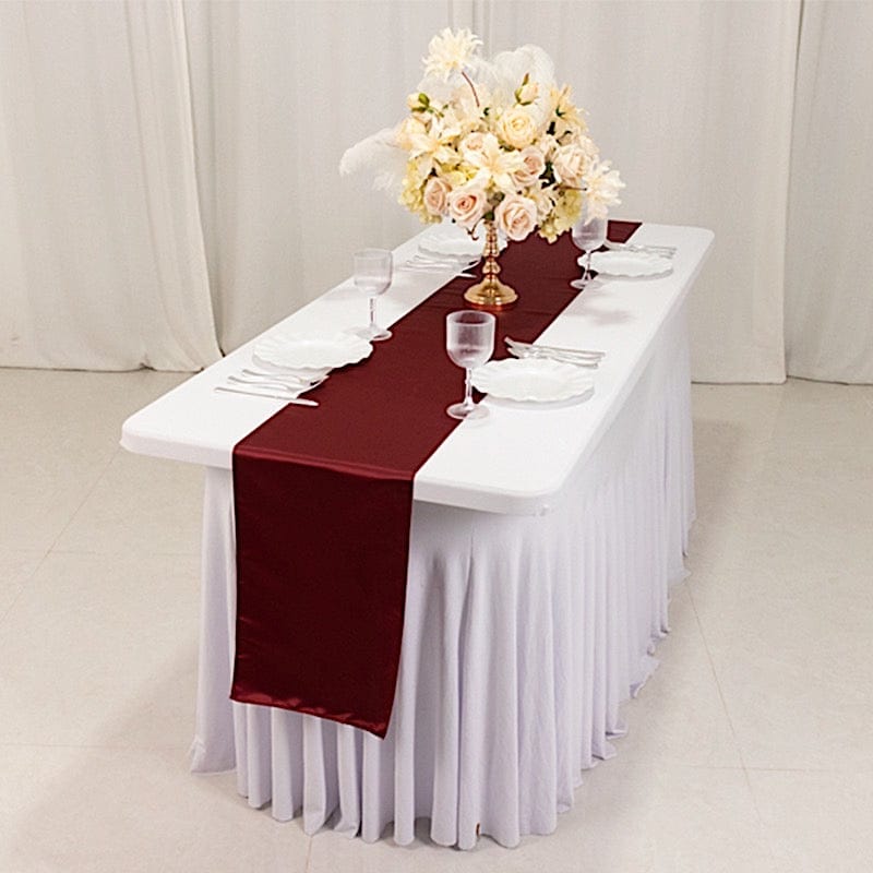12x108" Satin Table Runner Lustrous Wedding Decorations