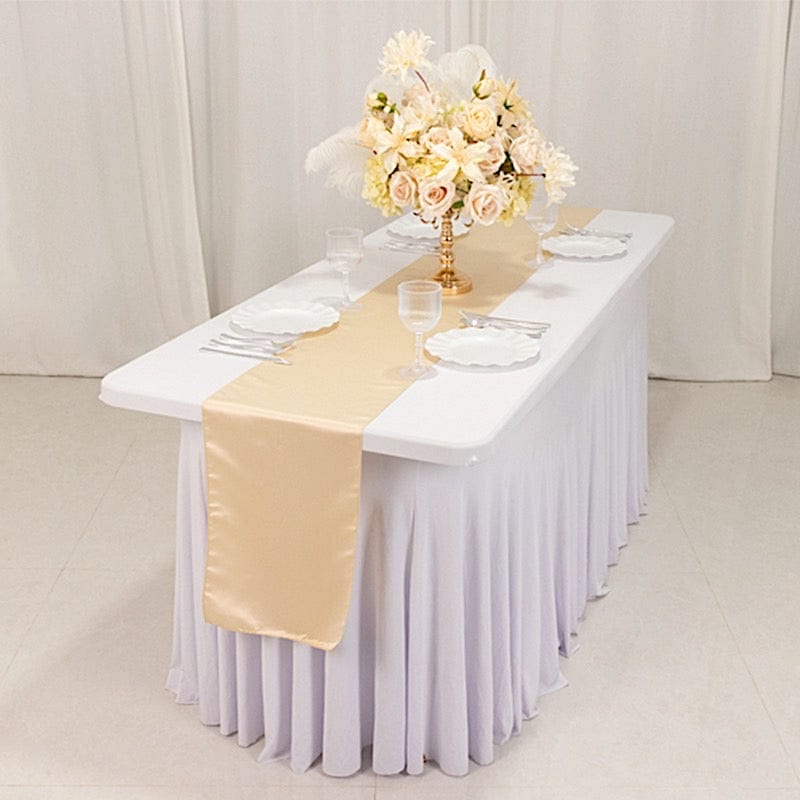 12x108" Satin Table Runner Lustrous Wedding Decorations