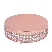 13.5" wide Metal Wedding Cake Stand with Crystal Beads