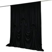 13 ft x 20 ft Pre-Sewn Spandex Backdrop Curtain with 3 Adjustable Ribbon Ties