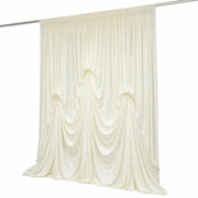13 ft x 20 ft Pre-Sewn Spandex Backdrop Curtain with 3 Adjustable Ribbon Ties