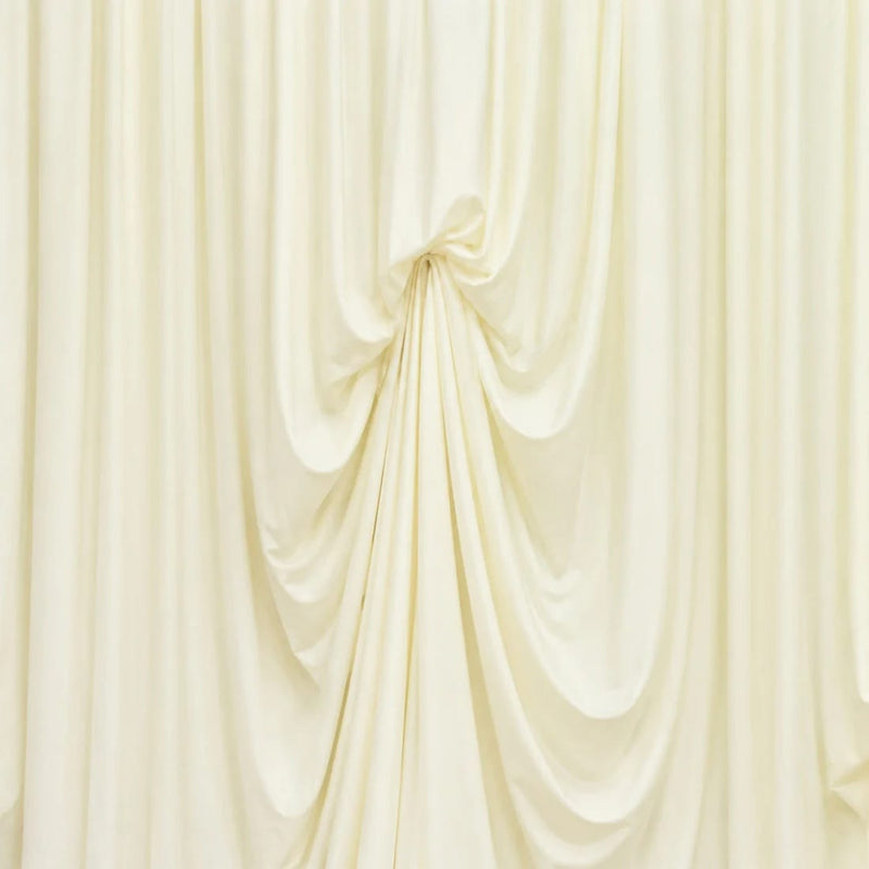 13 ft x 20 ft Pre-Sewn Spandex Backdrop Curtain with 3 Adjustable Ribbon Ties