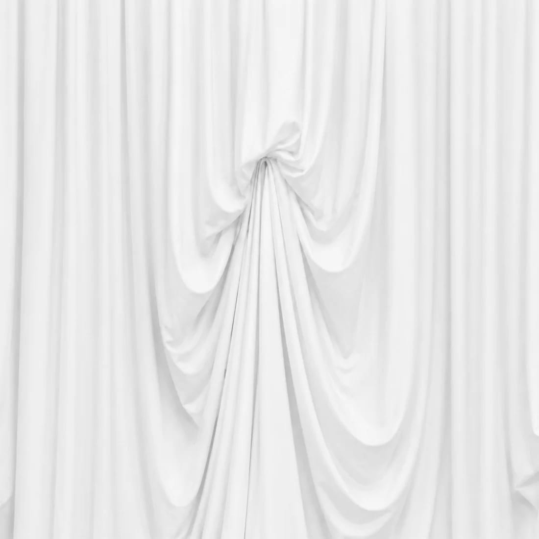 13 ft x 20 ft Pre-Sewn Spandex Backdrop Curtain with 3 Adjustable Ribbon Ties