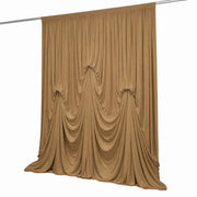 13 ft x 20 ft Pre-Sewn Spandex Backdrop Curtain with 3 Adjustable Ribbon Ties
