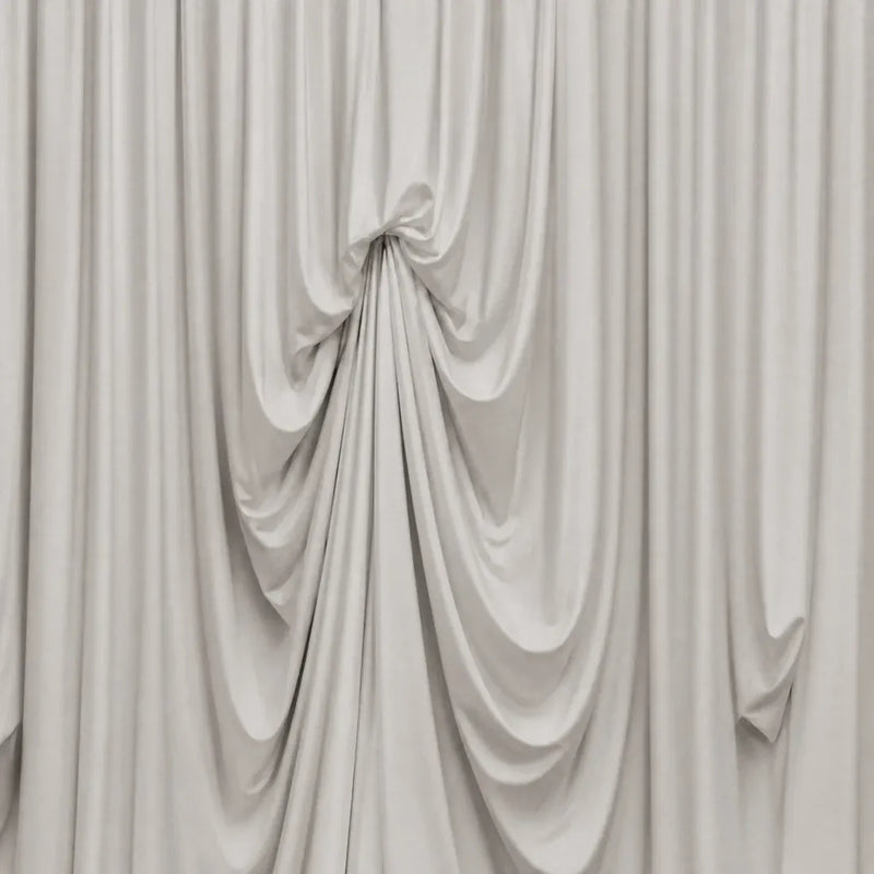 13 ft x 20 ft Pre-Sewn Spandex Backdrop Curtain with 3 Adjustable Ribbon Ties